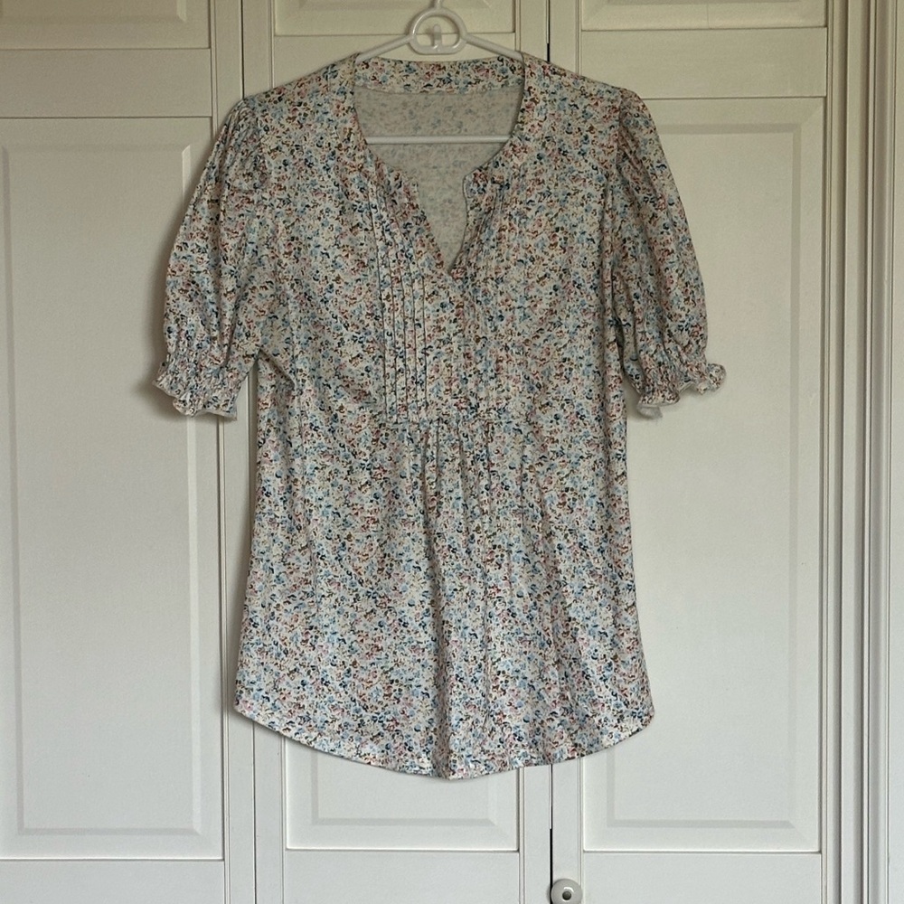 Chic Floral Print Women's Blouse